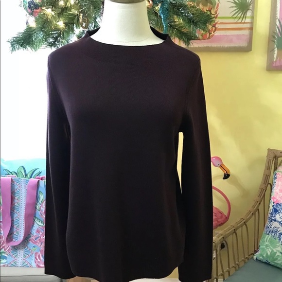 Eileen Fisher Funnel Neck Sweater Casis Size XXS 19” B x 24” L - Picture 2 of 16